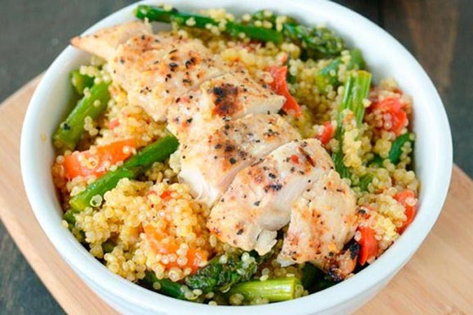 Receta que combina quinoa con pollo (Saludable) - Te enseñamos los pasos