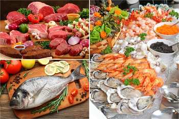 Tipos de carnes, pescados y mariscos