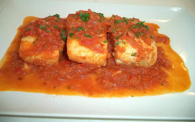 Bacalao con tomate en thermomix