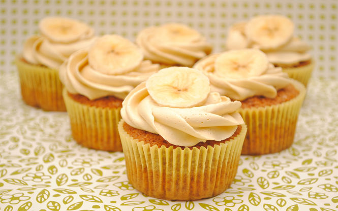 Cupcakes de plátano o banana