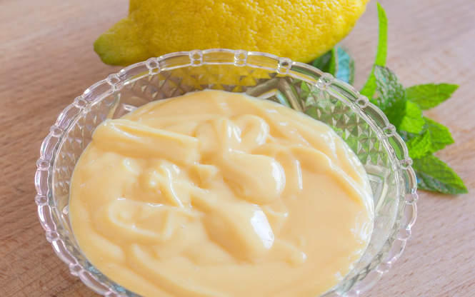 Crema pastelera de limón